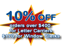 Spend full postal uniform allowance for 10% off